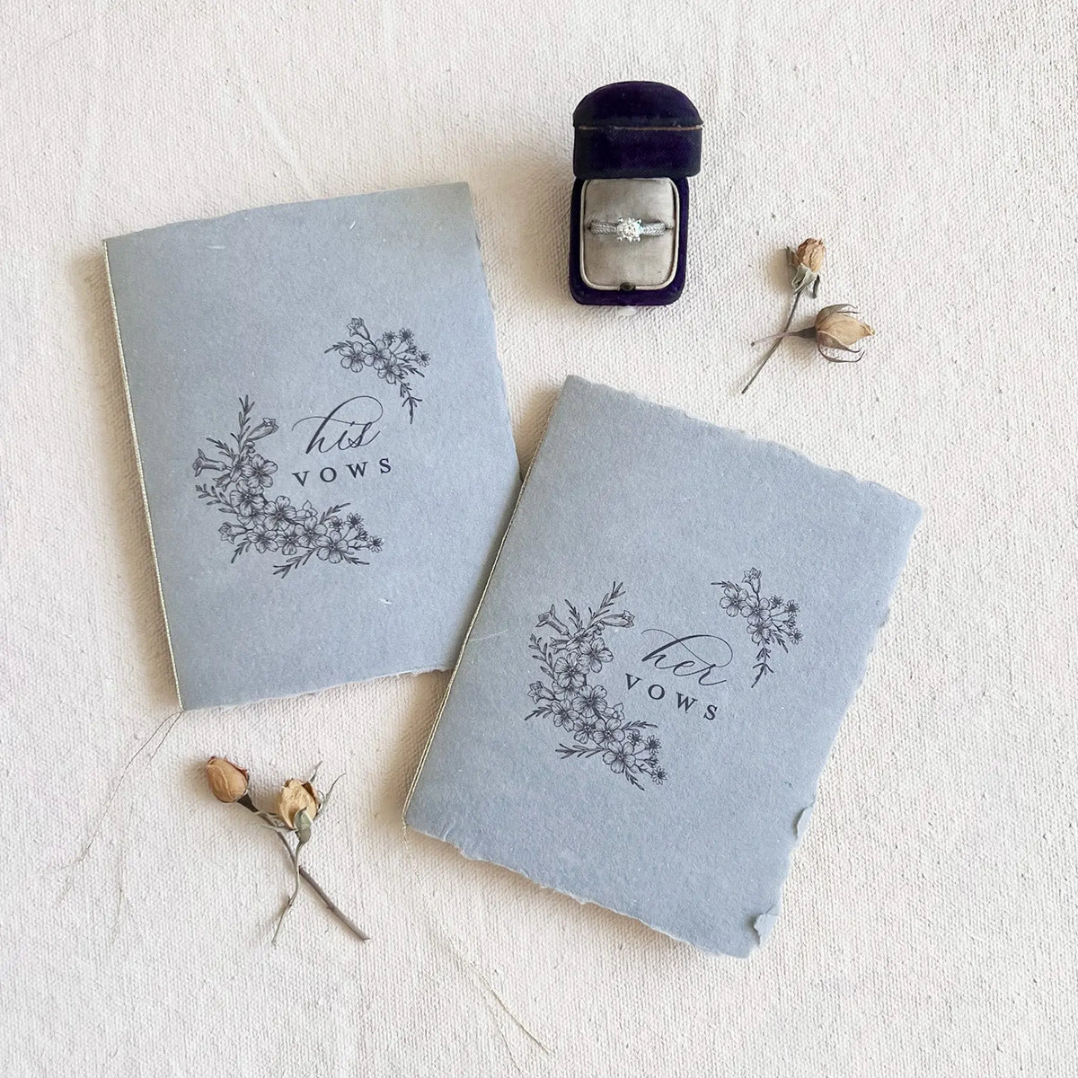 His and Hers Vow Book Set Jen Simpson Design, LLC