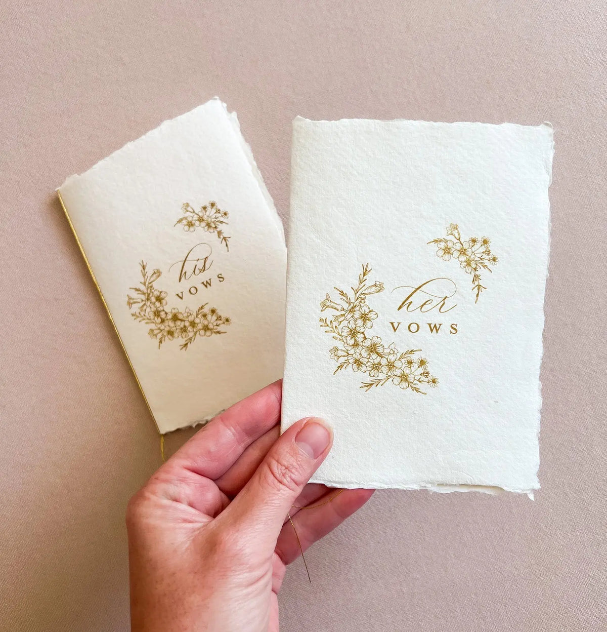 His and Hers Vow Book Set Jen Simpson Design, LLC