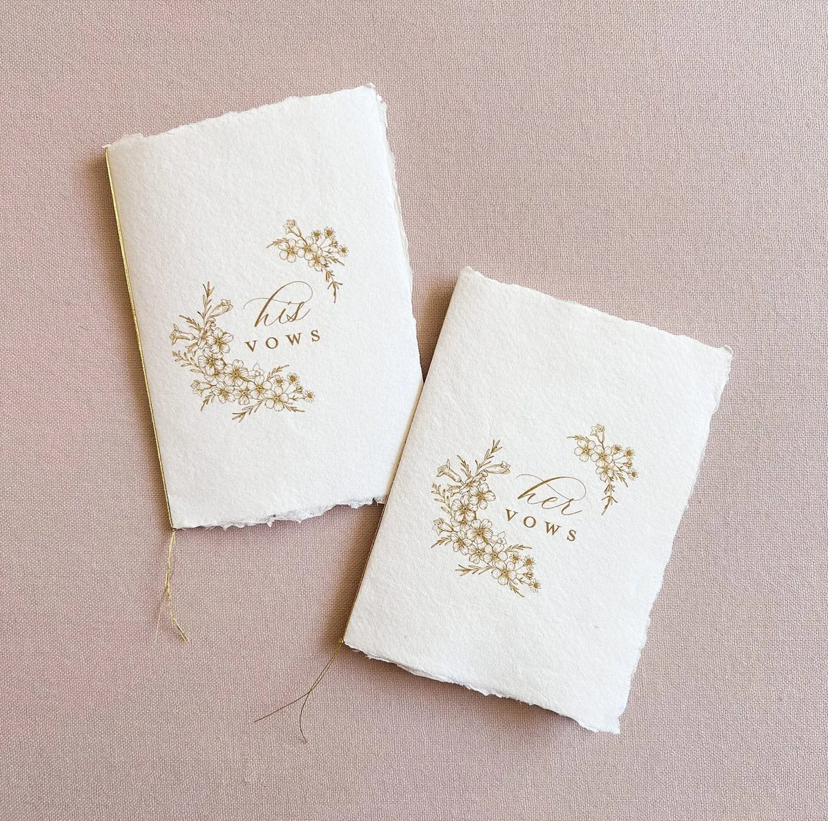 His and Hers Vow Book Set Jen Simpson Design, LLC