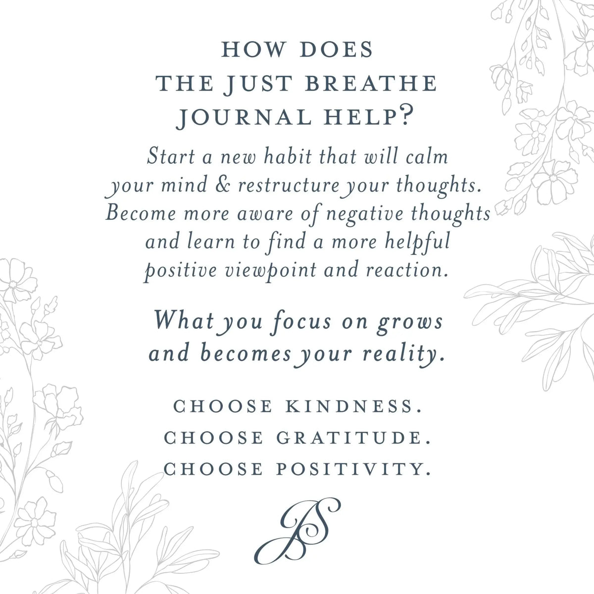 Just Breathe // Anxiety Journal Jen Simpson Design, LLC