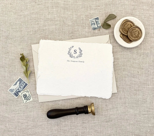 Laurel Crest // Personal Stationery Jen Simpson Design, LLC