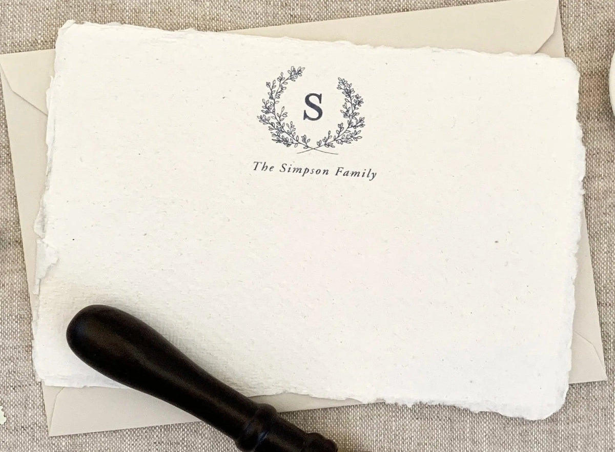 Laurel Crest // Personal Stationery Jen Simpson Design, LLC