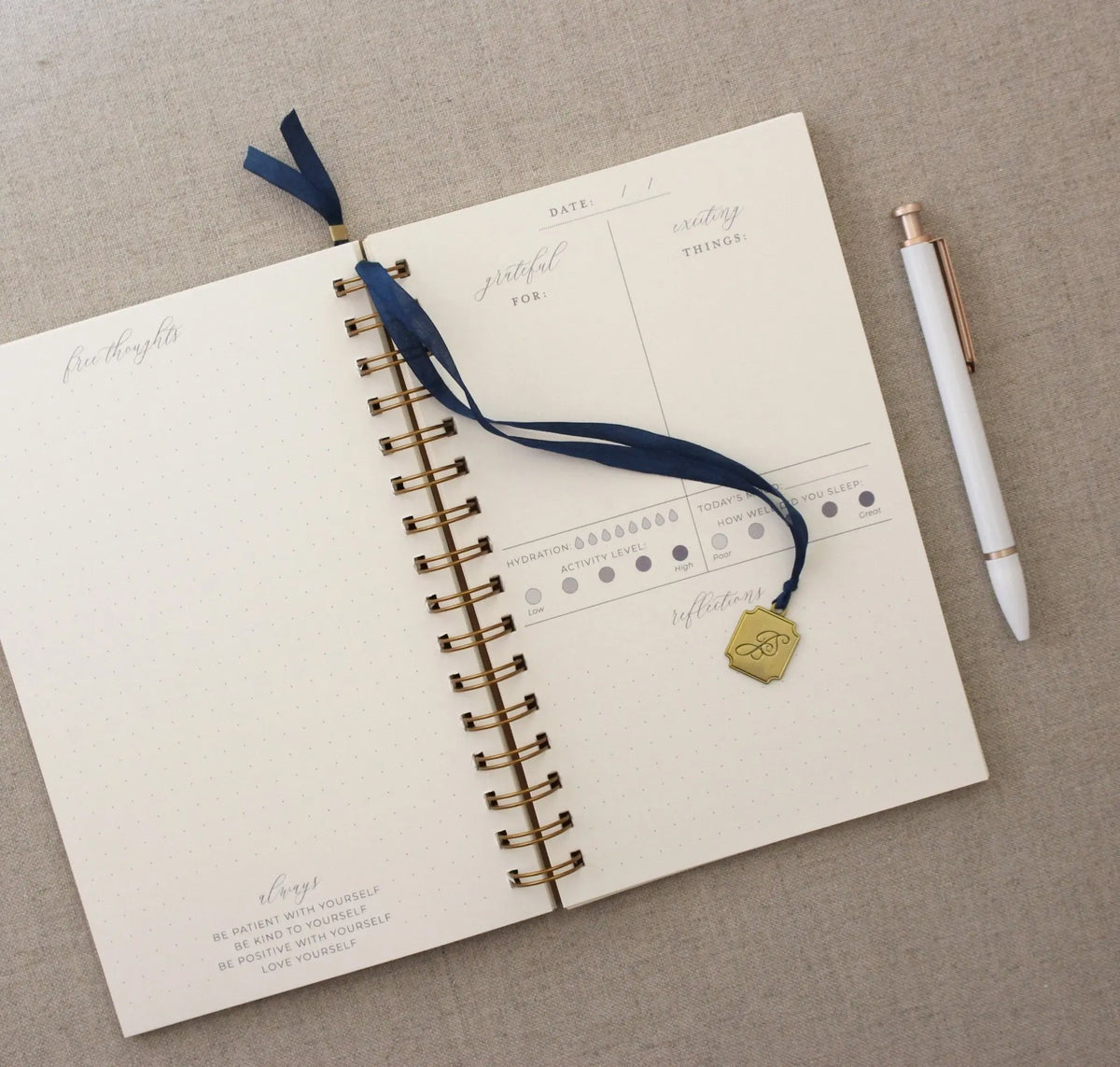 Loop through silk ribbon bookmark Jen Simpson Design, LLC