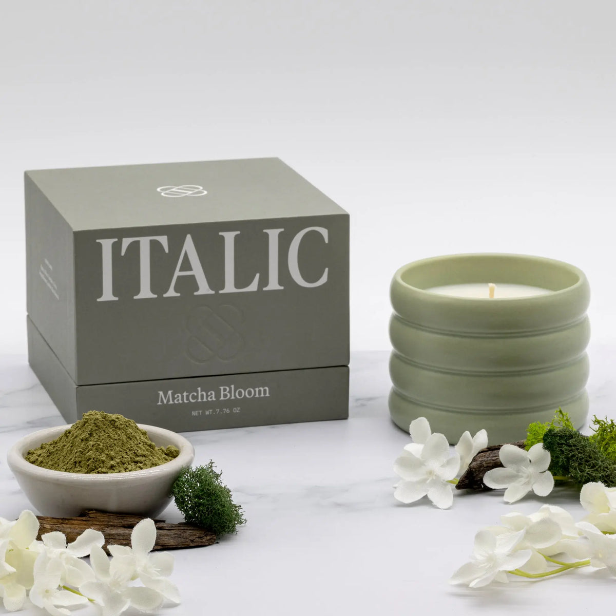 Ceramic Candle Italic