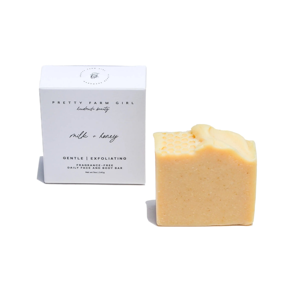 Milk + Honey Fragrance Free Handmade Tallow and Goat Milk Soap Bar Pretty farm girl