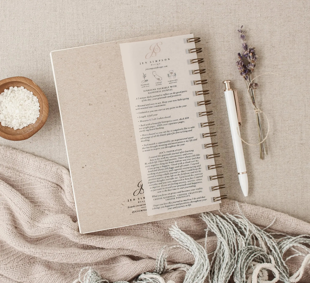 Surround Yourself with Happiness Journal Jen Simpson Design, LLC