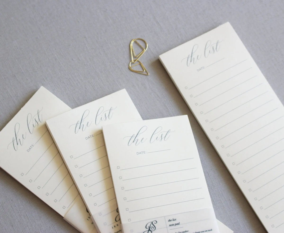 The List // Notepad Jen Simpson Design, LLC