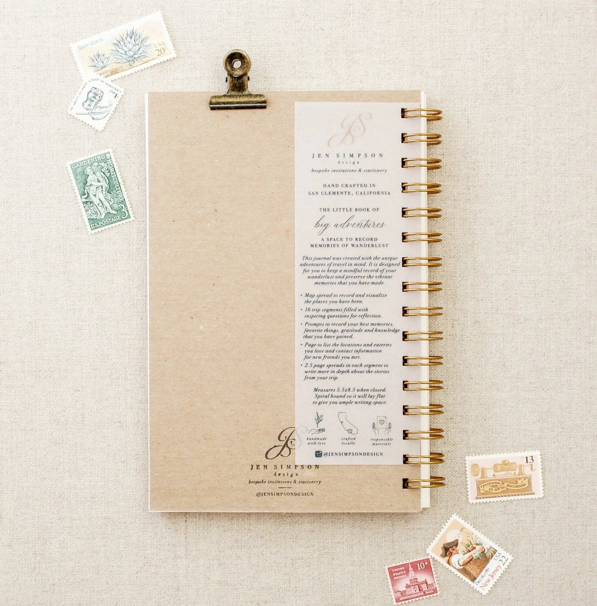 The Little Book of Big Adventures // Travel Journal Jen Simpson Design, LLC