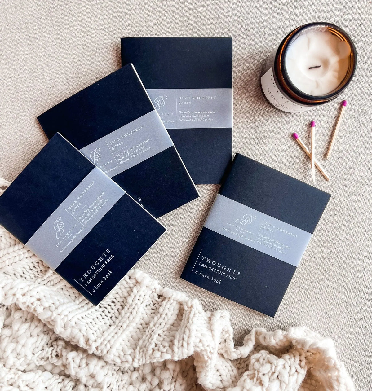 Thoughts I Am Setting Free | A burn book Jen Simpson Design, LLC