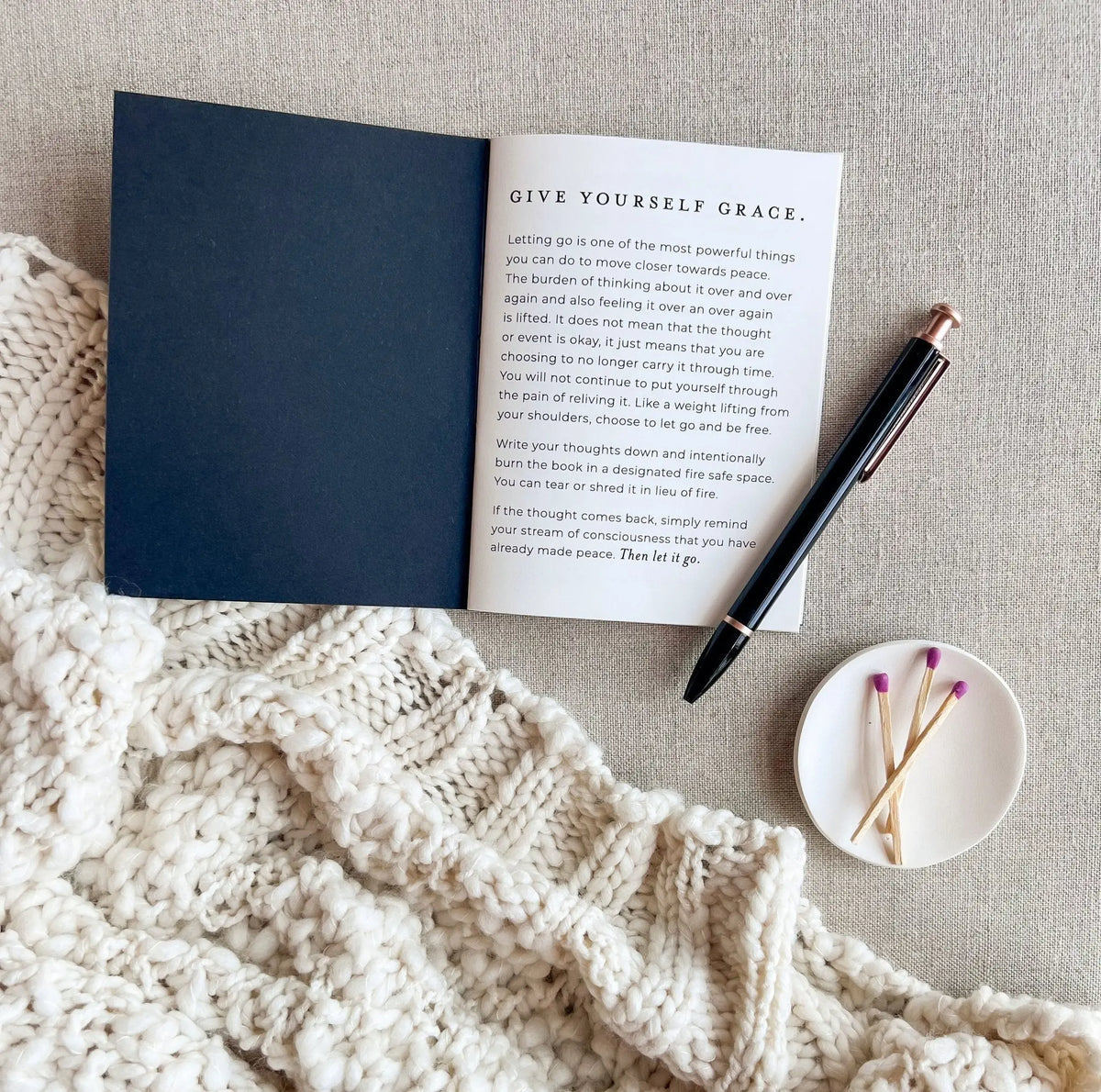 Thoughts I Am Setting Free | A burn book Jen Simpson Design, LLC