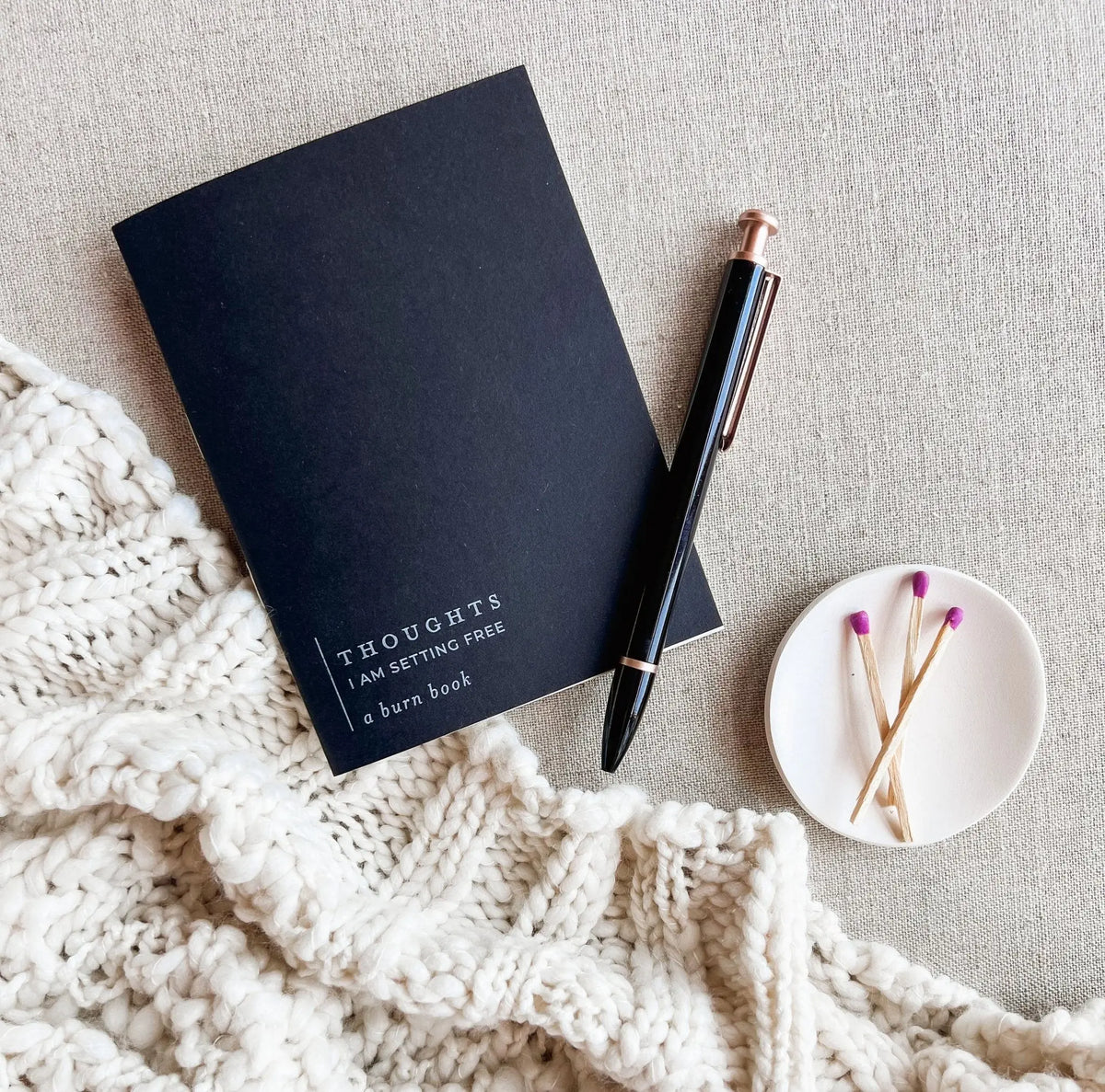 Thoughts I Am Setting Free | A burn book Jen Simpson Design, LLC
