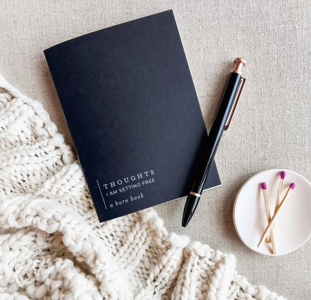 Thoughts I Am Setting Free | A burn book Jen Simpson Design, LLC
