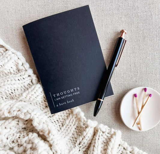 Thoughts I Am Setting Free | A burn book Jen Simpson Design, LLC