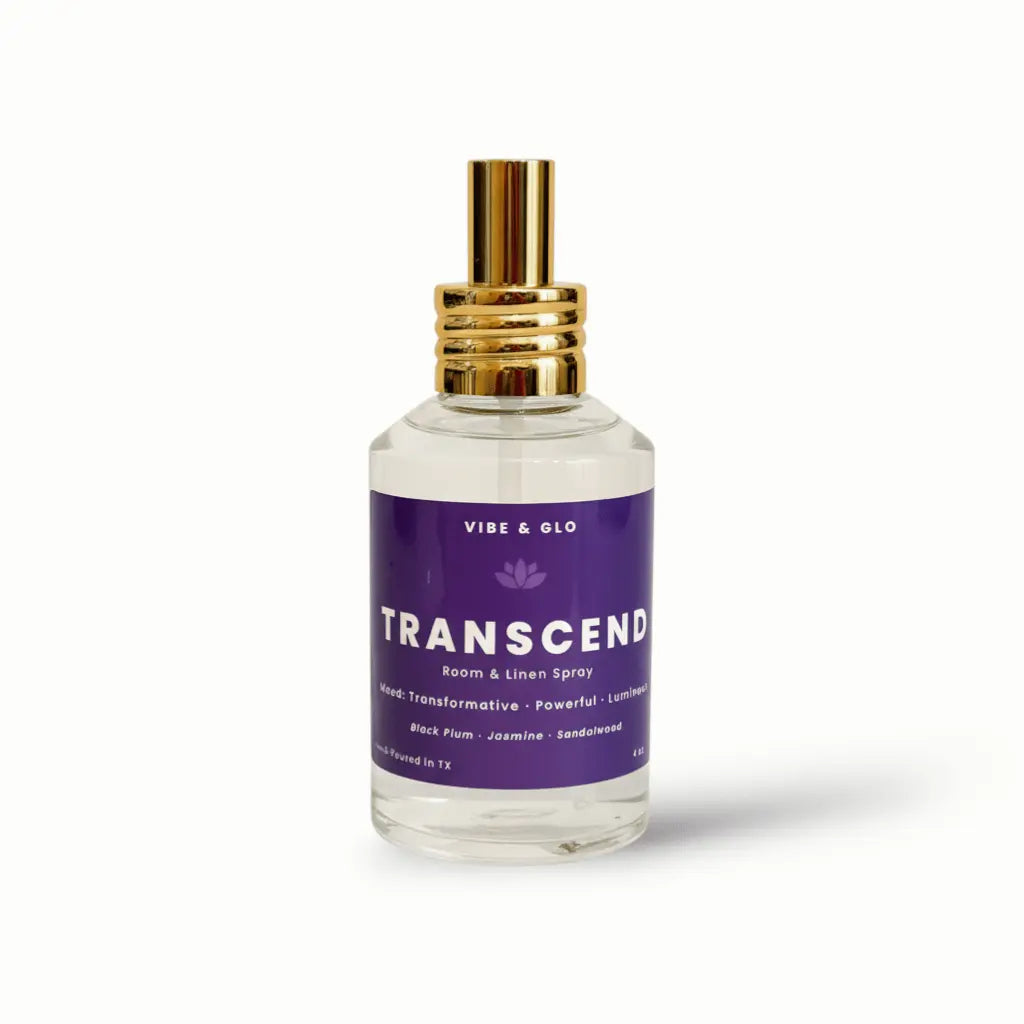 Transcend – Black Plum, Jasmine, & Sandalwood Room Spray Vibe & Glo Candle Studio